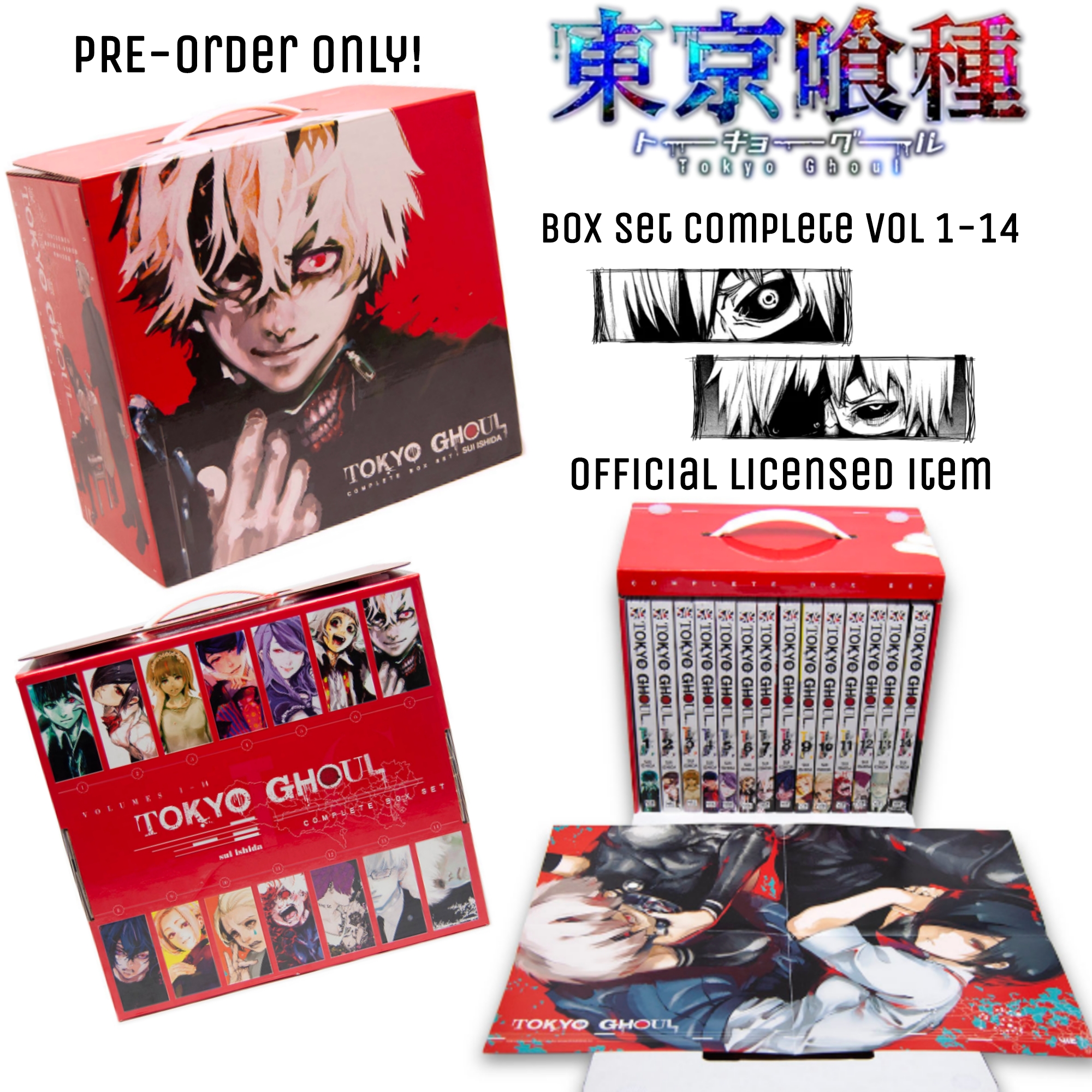 Tokyo Ghoul manga box set Volume 1 & 14