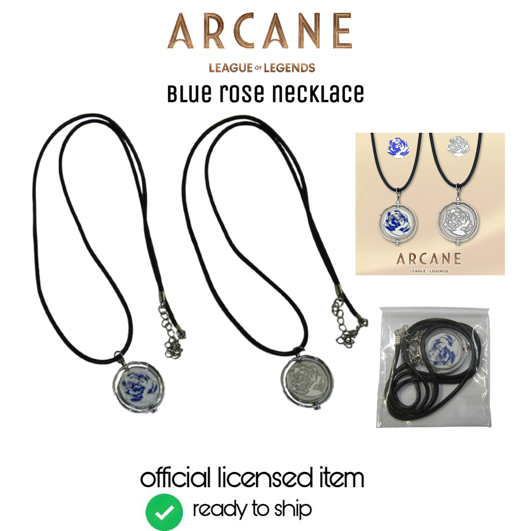 Blue Rose Necklace