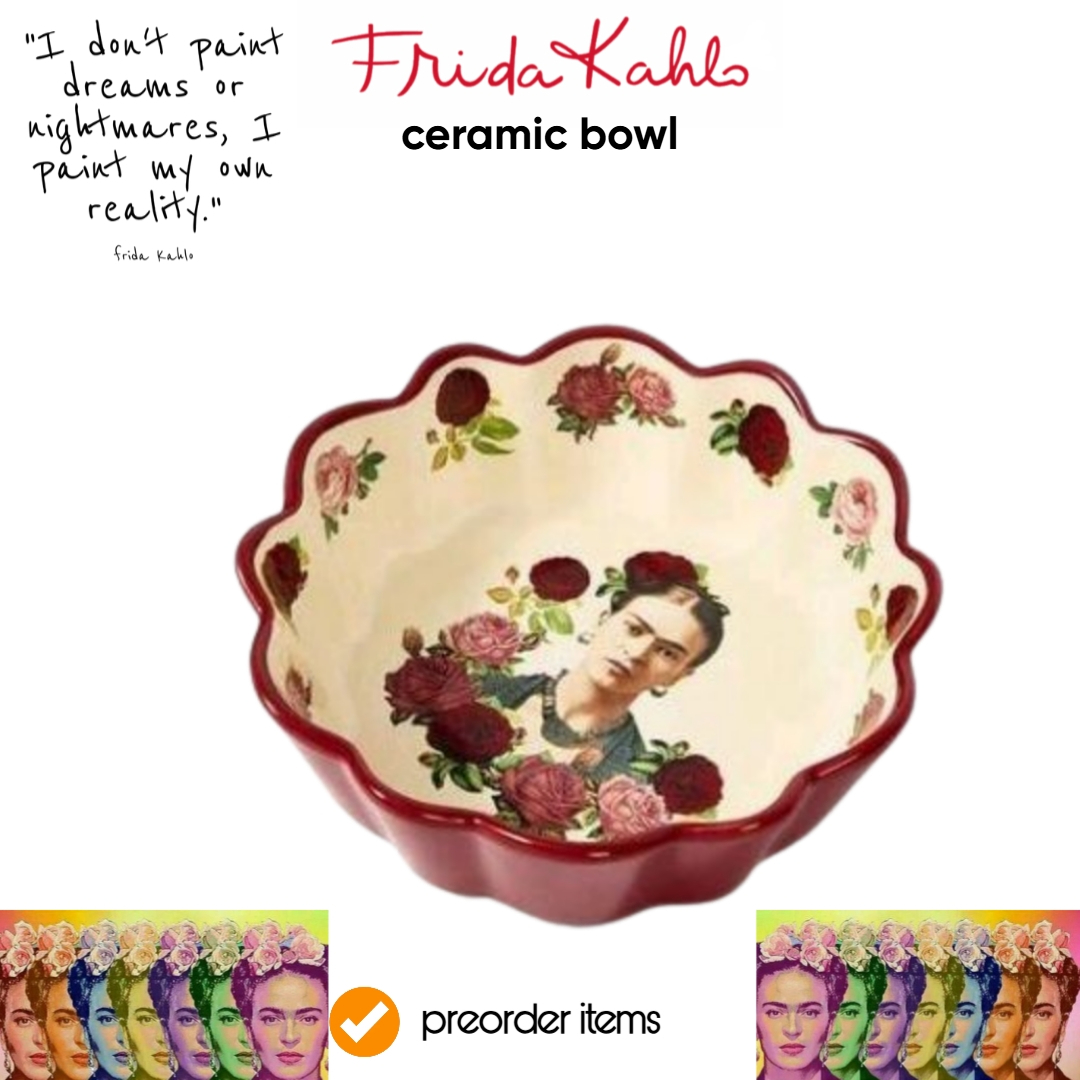 Frida Kahlo ceramic bowl